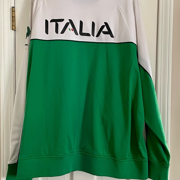 NWOT FILA Green and White ITALIA Zip Up Sweatshirt Jacket Men’s Size 2XL - Picture 3 of 11